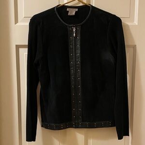 Escapade Suede leather front jacket, M